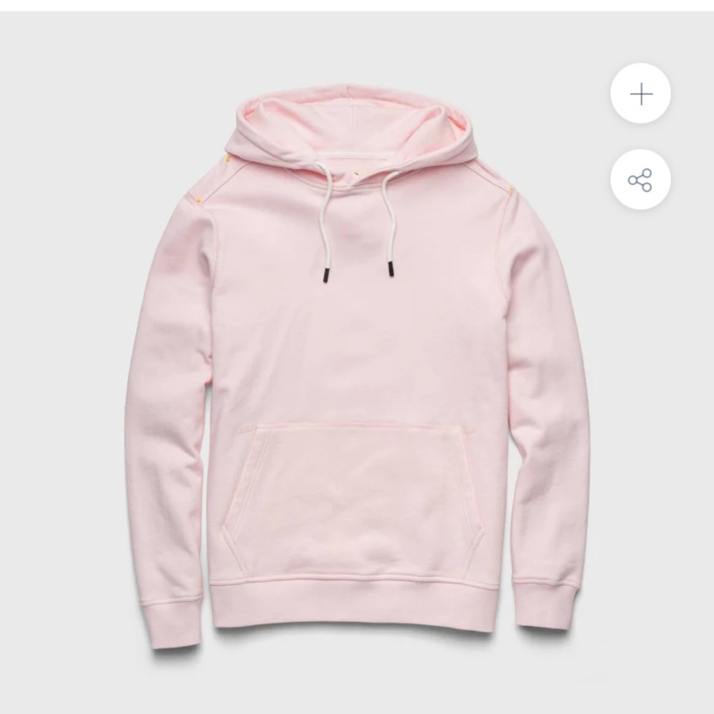 SurfsideSupply MARINE FRENCH TERRY HOODIE - BARLEY PINK